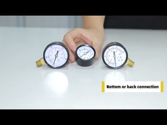 Medidor de pressão de aço negro Economia Dural Escala 50mm Medidor de pressão do ar