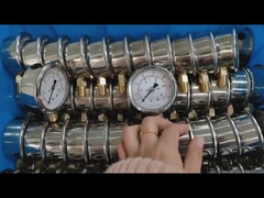 Aço inoxidável 63 mm Conexão radial Óleo de glicerina preenchido 600 bar Pressímetro hidráulico