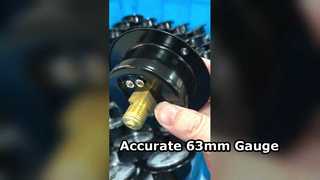 flange frontal, aço preto, conexão de latão. 2,5" 63mm 0~0,6MPa suporte de urso,