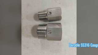 Medidor de pressão de diafragma SS316 1/2 NPT