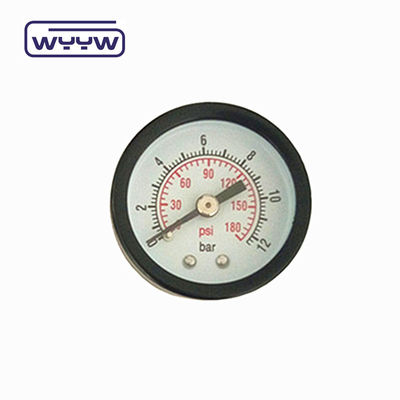 Caixa de plástico medidor de pressão de vácuo de escala dupla montar para trás 1 1/2 &quot; 40MM -1bar-0bar Caixa de aço
