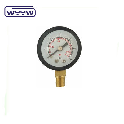 Caixa de plástico medidor de pressão de vácuo de escala dupla montar para trás 1 1/2 &quot; 40MM -1bar-0bar Caixa de aço