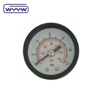 Caixa de plástico medidor de pressão de vácuo de escala dupla montar para trás 1 1/2 &quot; 40MM -1bar-0bar Caixa de aço