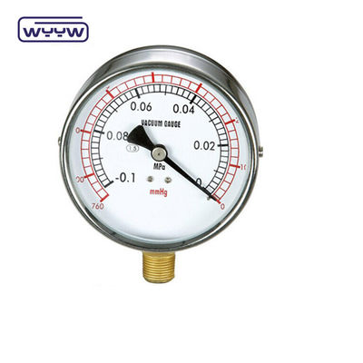 Medidor de pressão negativa de montagem inferior de 2,5&quot; Vacuum Gauge Industrial
