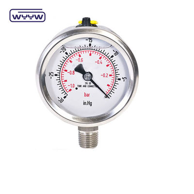 Medidor de pressão negativa de montagem inferior de 2,5&quot; Vacuum Gauge Industrial