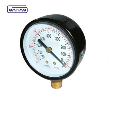 40 mm -100-0 Kpa Manômetro Medidor de vácuo Funda montada Case de aço com conexão de latão