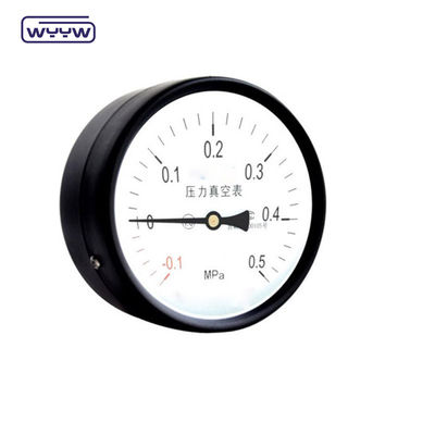 Medidor de pressão negativa de aço -0.1Mpa Montar traseiro 60mm Dial