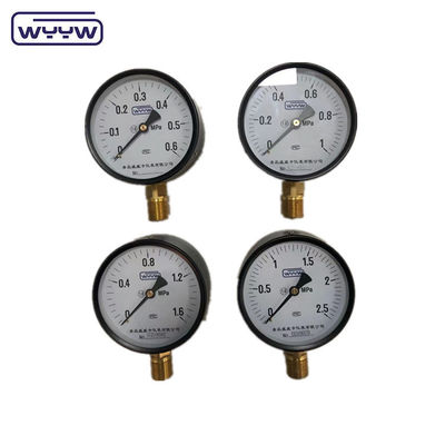Manômetro de pressão de água/ar de 1,5 cm de comprimento, de 10 bar, de 16 bar, de tubo de borda, de 100 mm