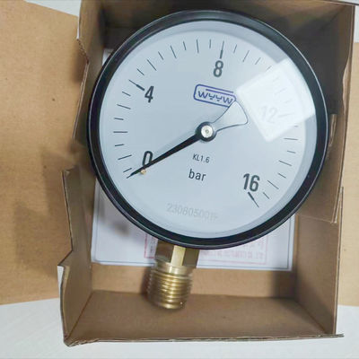 Fabricante atacadista 100mm 1/2 &quot;bsp fundo 0-16bar kl1.6 manômetro de pressão barato