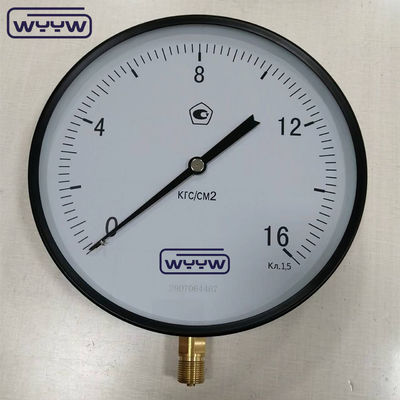 250 mm Tubo de borda pesado de alta precisão Medidor de pressão Movimento 16kgf/cm2
