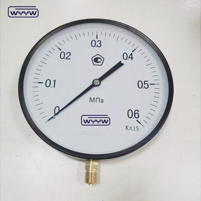 250 mm Tubo de borda pesado de alta precisão Medidor de pressão Movimento 16kgf/cm2