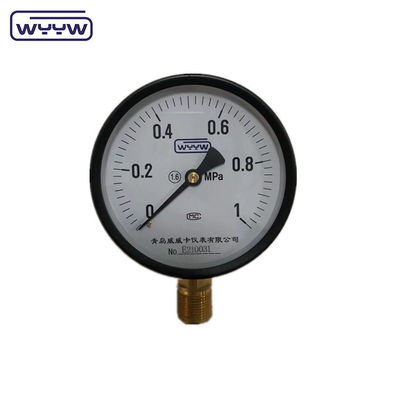 bom preço caixa de aço preto tubo de borda 100mm manômetro de pressão ms caixa de fio de latão M20x1.5 ou 1/2 &quot;BSP
