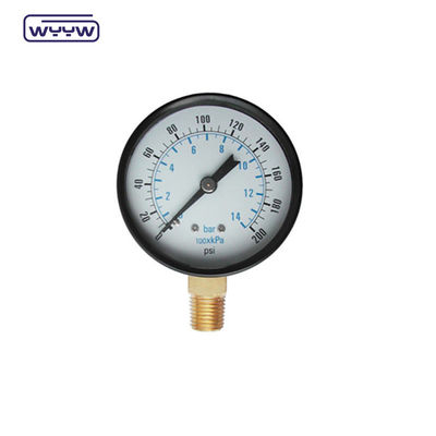 WYYW 100 mm caixa de ferro MS manômetro de ligação inferior 16bar