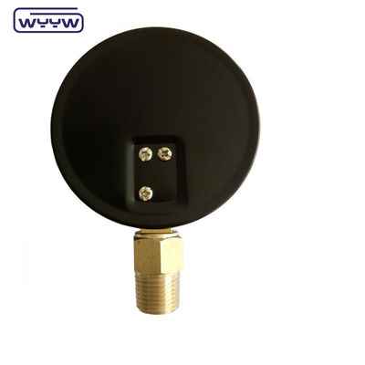 WYYW 100 mm caixa de ferro MS manômetro de ligação inferior 16bar