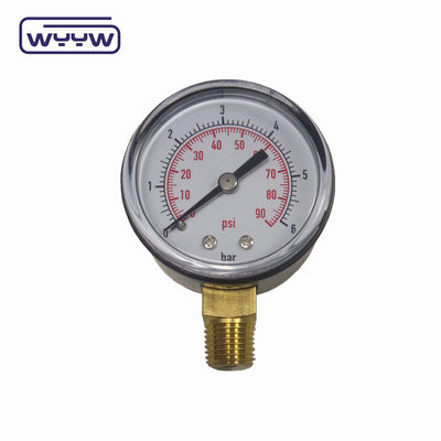 WYYW manômetro de pressão preço conexão inferior 2&quot; 50mm caixa de plástico manômetro de pressão de ar lpg gás