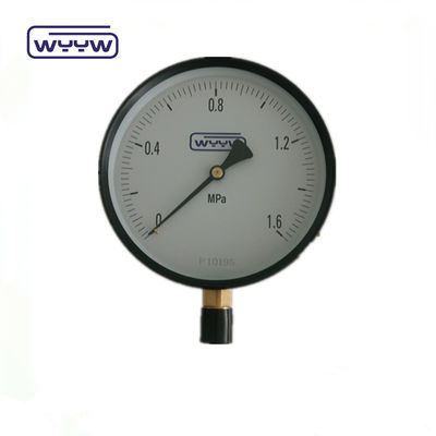 Análogo do manômetro de pressão de ensaio de gás natural Y-150 de fábrica 6 polegadas 150mm 0-1MPa 0-150psi manômetro de nitrogênio