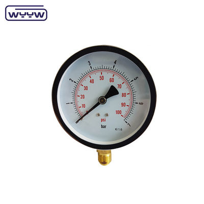Análogo do manômetro de pressão de ensaio de gás natural Y-150 de fábrica 6 polegadas 150mm 0-1MPa 0-150psi manômetro de nitrogênio