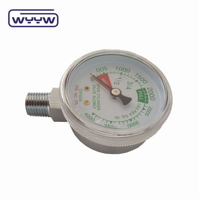 Preço de fábrica 0-4000psi cromado para uso médico sem entrada de fundo de óleo 50mm cromado cilindro de oxigénio manômetro de pressão
