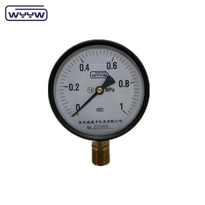 Preço WYYW fábrica 1MPa 1,6MPa 100mm manômetro de pressão M20X1.5 G1/2" manômetro de água