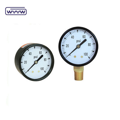 2 &quot; China fábrica de aço plástico manômetro normal