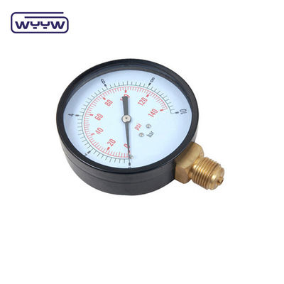 Manômetro de tubo de Bourdon de 100 mm, manômetro de pressão geral de aço carbono