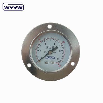 Manômetro de ar de 4" Medidor de pressão de flange frontal Montador traseiro