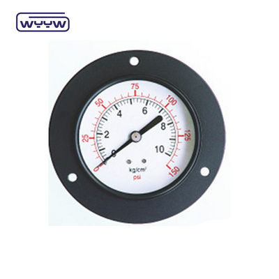 Manômetro de ar de 4" Medidor de pressão de flange frontal Montador traseiro