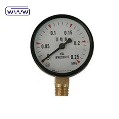 Medidor de pressão da economia do aço preto 60 mm Medidor de pressão do gás natural e gás liquefeito
