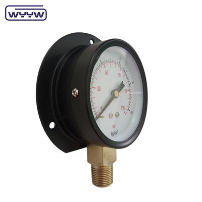 Tipo de flange de 75 mm Medidor de pressão econômico Kg e Psi Montador de fundo