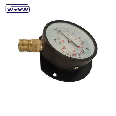 Tipo de aço preto Medidor de pressão montado na parede 100mm Dial 1 ano Garantia
