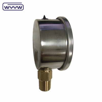 -30inHg Vacuum Compound Gauge Oil Filling Bottom Connection 1/4&quot; Bsp 2&quot; Pressurímetro