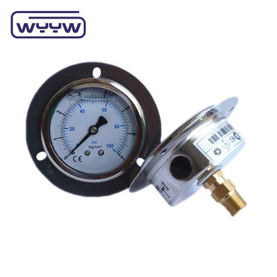 medidor de pressão hidráulico de alta qualidade EN837-1 com flange dianteiro