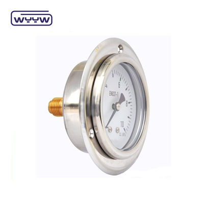 medidor de pressão hidráulico de alta qualidade EN837-1 com flange dianteiro