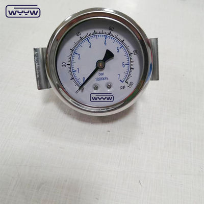 Manômetro de pressão hidráulico industrial de aço inoxidável, com manômetro de pressão de 1500 psi
