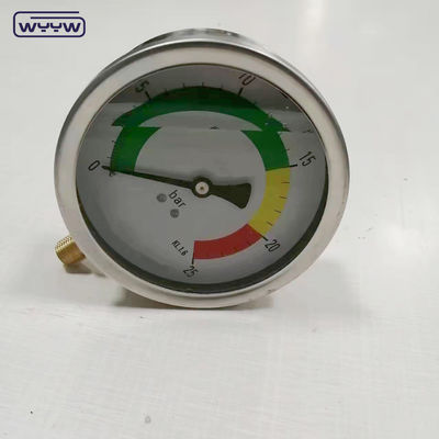 Homologação CE EN837-1 Glicerina de preenchimento de óleo hidráulico 0-25 bar G1/4 &quot;olhe preenchido colorimétrico