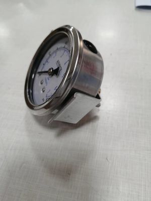 ss304 tomada hidráulica 1/4&quot; bsp 2,5&quot; axial líquido preenchido de pinça manômetro de pressão