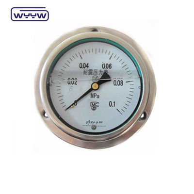 Painel montado 4&quot; 1/2&quot; NPT ou BSP Bar Psi Dupla Escala de Enchimento de Óleo Líquido PG100 Série Pressômetro Inoxidável