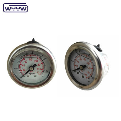 40mm ceneter volta OEM 1/4 &quot;bsp npt 1,5 polegadas rosto glicerina preenchido manômetro de pressão