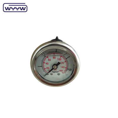 40mm ceneter volta OEM 1/4 &quot;bsp npt 1,5 polegadas rosto glicerina preenchido manômetro de pressão