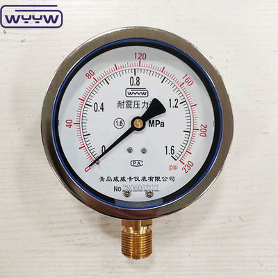 Novo produto, caixa cromada da baioneta 1/2&quot;bsp barra de entrada radial psi 4&quot; manômetro do manômetro de pressão com glicerina