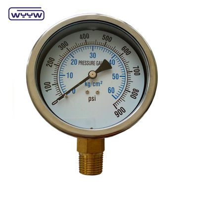 100 mm 1,6% 1% de precisão Medidor de pressão da bomba, Medidor de pressão diferencial para filtros, Medidor de pressão
