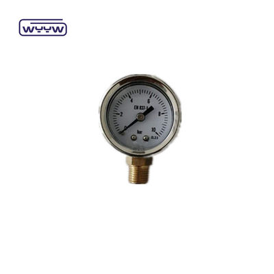 Diâmetro de 40 mm ss304 caixa de ponteiro tipo tubo de bourodon vertical 0-10bar / psi manômetro de pressão cheio de óleo 1-1/2
