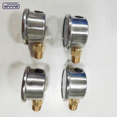 Diâmetro de 40 mm ss304 caixa de ponteiro tipo tubo de bourodon vertical 0-10bar / psi manômetro de pressão cheio de óleo 1-1/2
