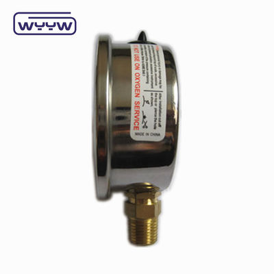 Conexão de latão de alta qualidade 1/4 &quot;BSP Barra de escala dupla Psi EN837-1 Medidor de pressão com 1.6 líquido