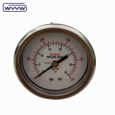 2Manômetro de pressão de tipo flange com painel cheio de glicerina
