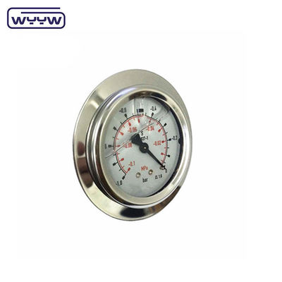 flange 63 mm de dupla escala, grau de resistência a choques de 2,5%, manômetro de precisão, manômetro de pressão hidráulica, 16 bares
