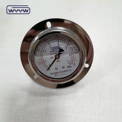 flange 63 mm de dupla escala, grau de resistência a choques de 2,5%, manômetro de precisão, manômetro de pressão hidráulica, 16 bares