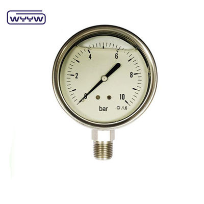 1/8&quot; NPT Pressímetro de ligação inferior 1,5&quot; 40mm Pressímetro de ensaio de óleo