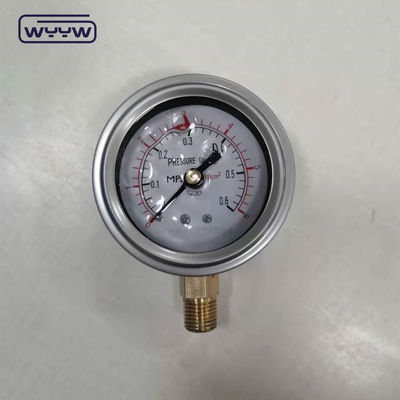 Medidor de pressão de aço inoxidável hidráulico à prova de choque