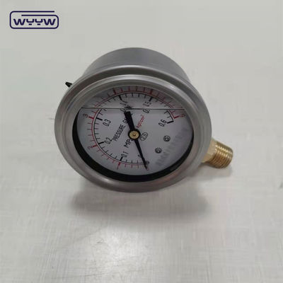 Medidor de pressão de aço inoxidável hidráulico à prova de choque